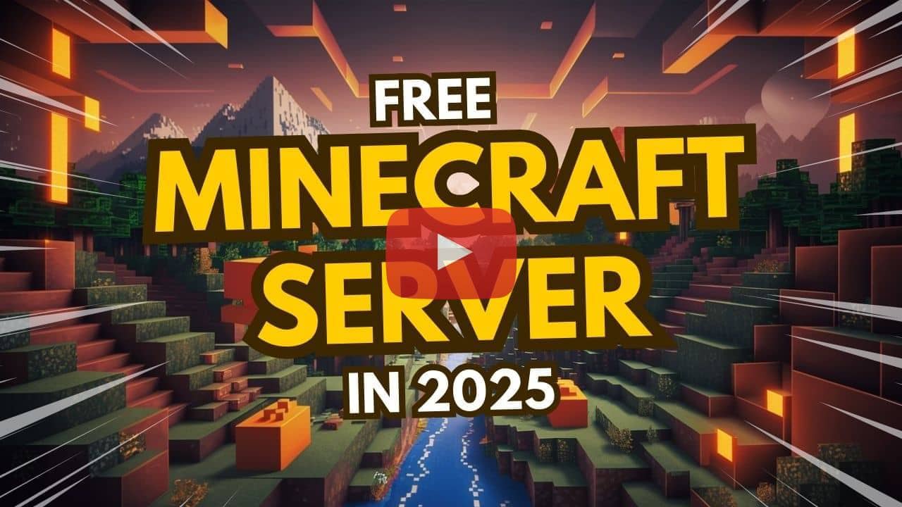 free minecraft server hosting tutorial video thumbnail