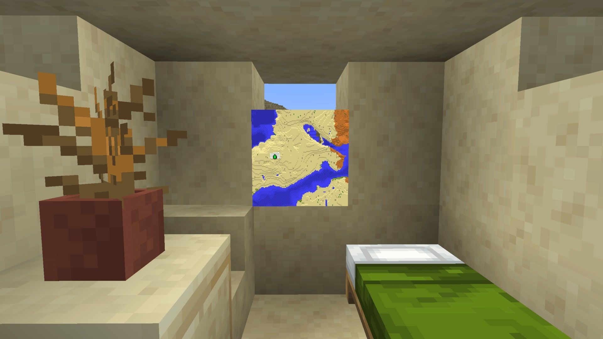 Une carte dans un cadre