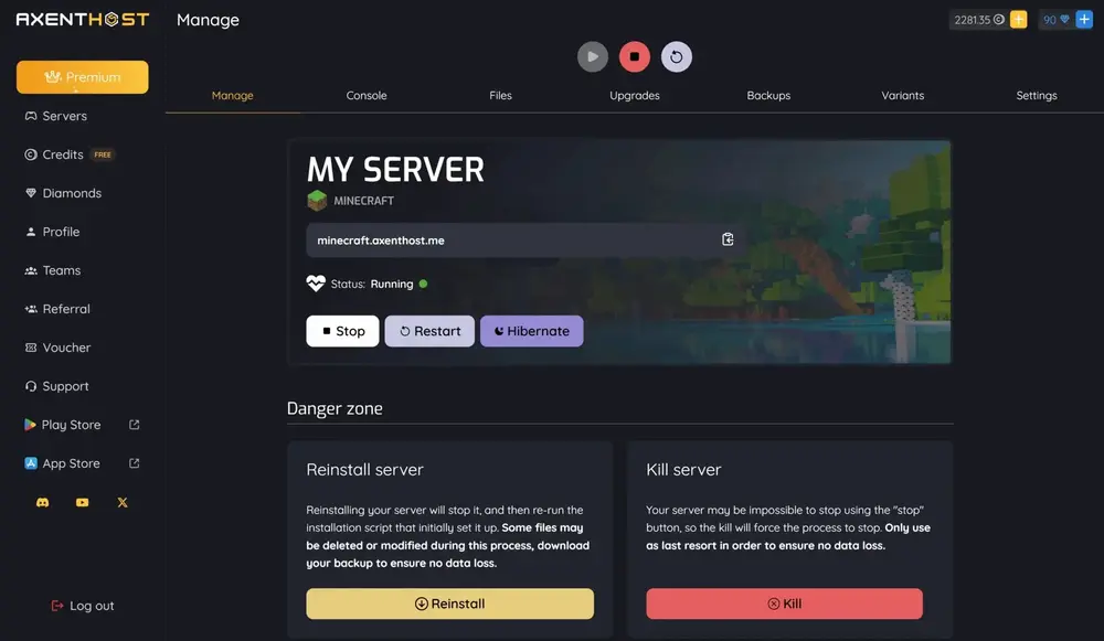dashboard screenshot