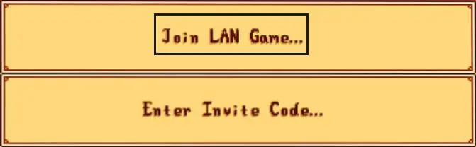 Stardew Valley join lan game menu