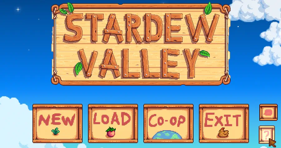Stardew Valley co-op menu
